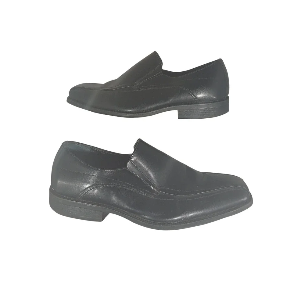 Alfani | Shoes | Alfani Ascher Black Leather Slip On Loafer  display picture 1